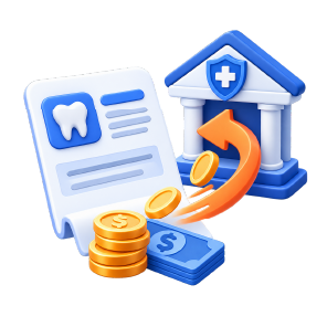 Dental insurance payer recoupment icon